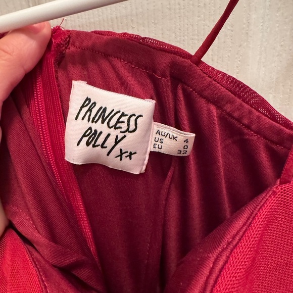 PRINCESS POLLY TARA MINI DRESS RED SIZE US 0 AU/UK 4 - Picture 13 of 16
